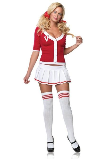 Amazon.com: Leg Avenue Women's Varsity Vixen Costume: Clothing Cheerleader Halloween Costume, Halloween Costume Store, Ladies Fancy Dress, Varsity Cardigan, Cheerleader Costume, Cheerleading Outfits, Leg Avenue, Halloween Outfit, Team Player