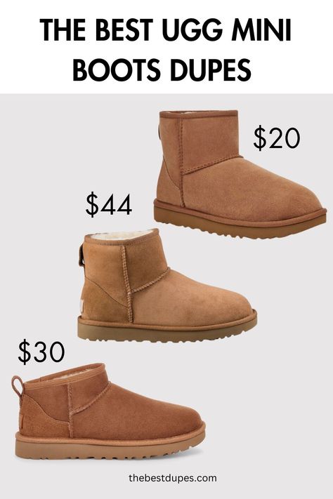 Ugg mini boots dupe Ankle Boot Uggs Outfit, 2023 Ugg Trends, What To Wear With Ugg Mini Boots, Fake Ugg Boots, Vegan Ugg Boots, Styling Ugg Ultra Mini, How To Wear Ultra Mini Uggs, Styling Short Ugg Boots, Ultra Mini Boots Outfit