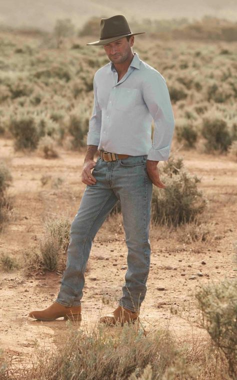 Cowboy Look Men Style, Men’s Western Fashion, Modern Cowboy Style Men, Western Outfit Men, Country Outfits Men, Mens Cowboy Style, Cowboy Outfit Men, Country Music Outfit, Farmer Style