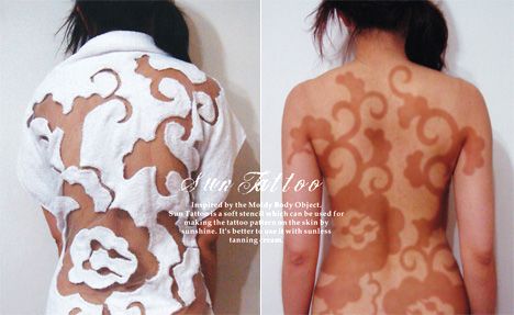 Kinda like henna, but with spray tan...for a faux sun tattoo.  pretty awesome & easy Sunburn Art, Suntan Tattoo, Burn Tattoo, Tattoo Sonne, Tan Tattoo, Sun Tattoos, Body Modification, Sun Tattoo, Sunless Tanning