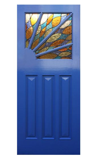 Art Deco Front Door Entrance, Stained Glass Doors Entrance, Art Deco Front Door, Stained Glass Front Door, Front Doors Uk, Art Deco Doors, External Wooden Doors, Victorian Doors, Unique Front Doors