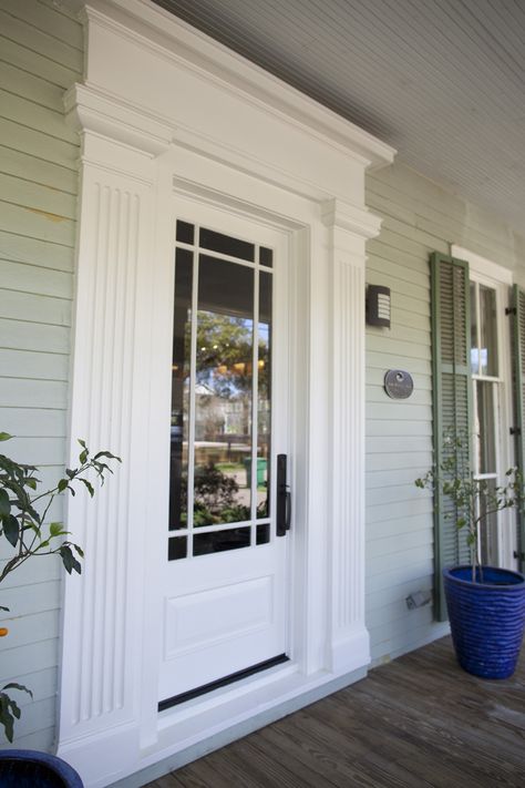 Door Trim Ideas Moldings, Front Door Trims, Front Door Molding, Exterior Door Trim, Front Door Trim, Exterior Entry Doors, Front Door Styles, Outdoor Doors, Door Inspiration