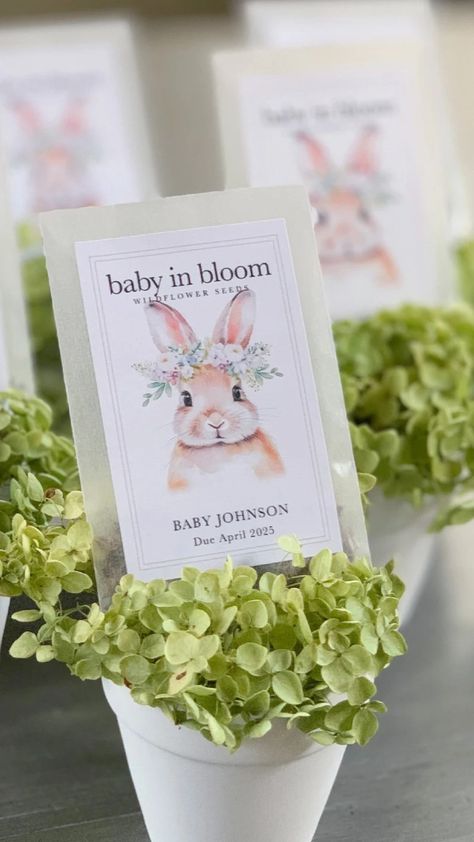 Baby in Bloom Seed Favor Shower Seed Favor for Guest Baby Shower Wildflower Seeds Baby Blooming Custom Seed Packet Favor Baby Favor Bunnies - Etsy Spring Baby Shower Themes, Baby Shower Favours For Guests, Custom Seed Packets, Bunny Theme, Seed Packets Favors, Seed Favors, Personalized Baby Shower Favors, Baby Boy Shower Favors, Wildflower Baby Shower