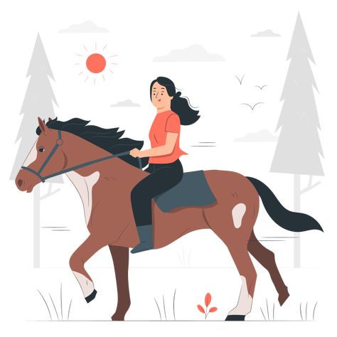 Riding Horse Illustration, Horse Riding Illustration, Art Brainstorm, Ride Drawing, Horse Logo Design, Vector Character Design, Horse Illustration, Horse Coloring Pages, Horse Silhouette