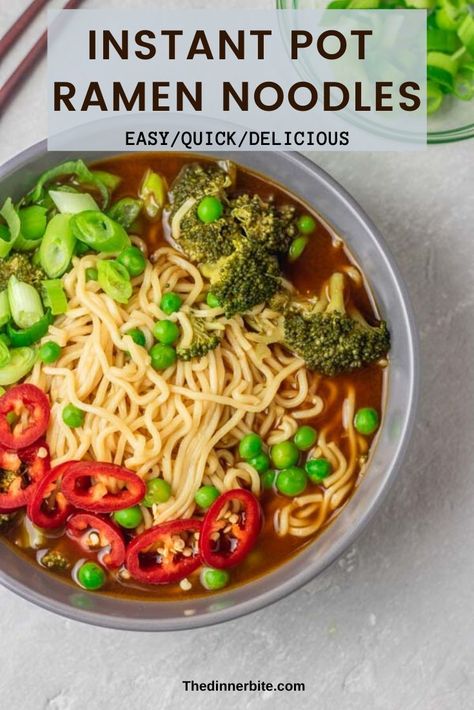 Upgraded Instant pot ramen noodles!!! A bowl of this easy pressure cooker vegetarian recipe is what is ordered for a cosy night in. It is quick, easy, packed full of umami flavour and super delicious. Instant Pot Ramen Vegetarian, Nutrition Reset, Instant Pot Ramen, Noodles Vegetarian, Ramen Noodles Recipe, Vegetable Ramen, Vegetarian Ramen, Instant Pot Recipes Vegetarian, Vegan Instant Pot Recipes