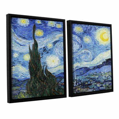 Starry Night Light, Starry Night Painting, Arte Van Gogh, The Starry Night, Starry Night Van Gogh, Framed Painting, Canvas Set, Vincent Van Gogh, Framed Canvas Art