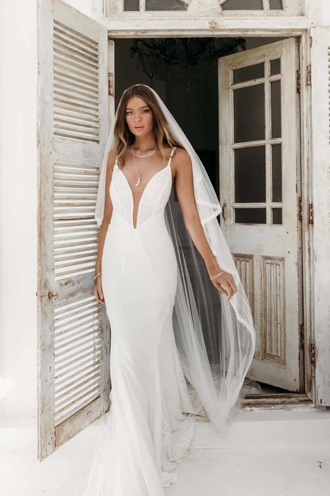 Lovers Society Reece - Lovers Society Aegean Collection - Lovely Bride Wedding Dresses For Petite Women, Lovers Society, Chic Wedding Gown, Petite Wedding Dress, Bespoke Wedding Dress, Wedding Silhouette, Wild At Heart, Modern Bridal, Lace Wedding Dress