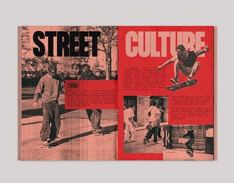 Skate Fashion History - Zine :: Behance Skate Magazine, Skate Fashion, Branding Behance, Design Brochure, Skate Style, Graphic Design Layouts, Street Culture, Interaction Design, Magazine Layout