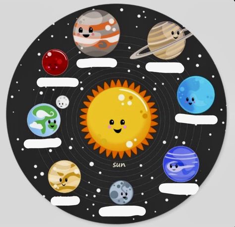 Solar System Stickers, Sun And Planets, Solar System Projects For Kids, Diy Solar System, Solar System For Kids, Space Crafts For Kids, Solar System Art, Solar System Projects, Solar System Crafts