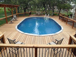 Oval Above Ground Pools, Deck Piscina, Oval Pool, Moderne Pools, Pool Deck Plans, Pool Images, Best Above Ground Pool, Swimming Pool Decks, Above Ground Pool Landscaping