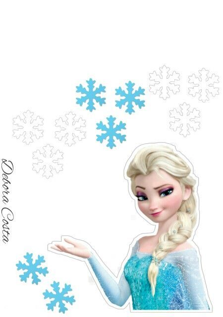 none Elsa Cake Topper Printable, Frozen Diy Party, Frozen Topper, Frozen Birthday Party Favors, Frozen Elsa Cake Topper, Frozen Birthday Party Food, Tags Frozen, Frozen Cupcake Toppers, Bakery Business Cards Templates