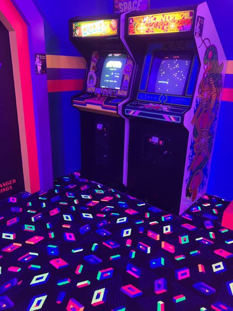 Aesthetic Arcade, Arcade Room, Roller Rink, Bg Design, New Retro Wave, 80s Aesthetic, Retro Arcade, Neon Aesthetic, 80s Retro