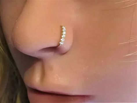 14k Yellow Gold Plated Women Nose Piercing Pin 1 Ct Round Simulated Diamond Women Nose Piercing, Nose Piercing, Real Diamonds, Body Jewelry, You Must, Gold Plate, Plating, Yellow Gold, Yellow