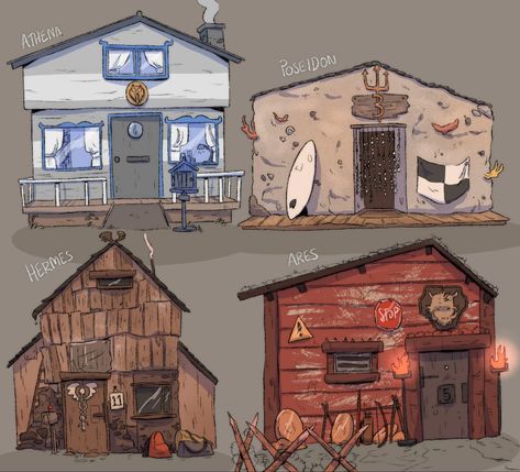 Pjo Cabins, Percy Jackson Fanart, Camp Half Blood Cabins, The Kane Chronicles, Percy Jackson Cabins, Zio Rick, Thalia Grace, Trials Of Apollo, Percy Jackson Fan Art