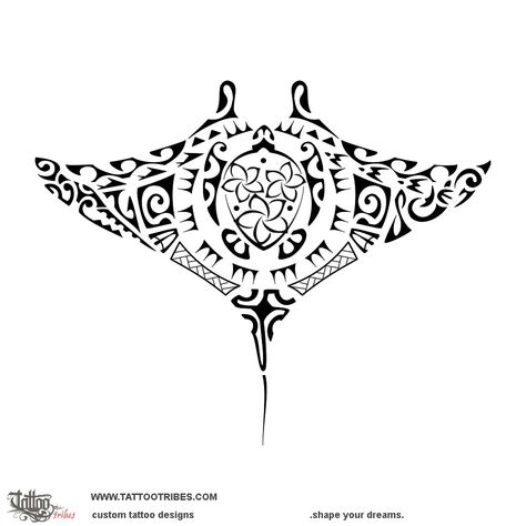 Maori Back Tattoo Woman, Polynesian Manta Ray Tattoo, Tattoo For The Back, Fijian Tattoo, Manta Tattoo, Tahitian Tattoo, Shark Sketch, Polynesian Tattoo Design, Maori Tiki