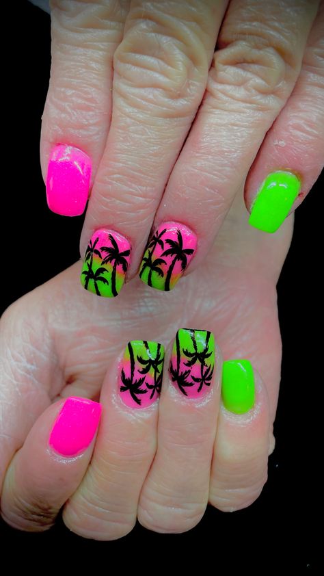 Jamaica Nail Designs, Jamaica Nails, Tropical Nails, Pink Acrylic, Pink Acrylic Nails, Beach Themed, Toe Designs, Art Designs, Jamaica