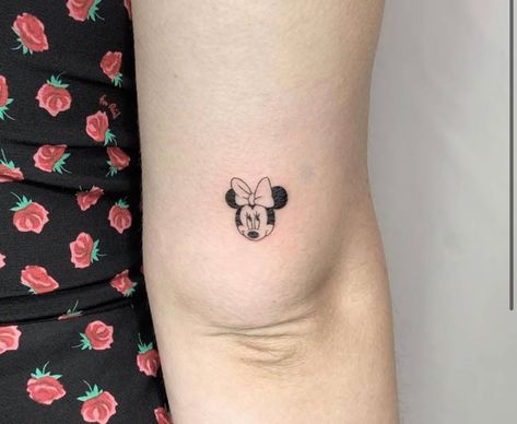 Mickey Mouse Ears Tattoo, Disney Characters Cartoon, Minnie Mouse Tattoo, Minnie Tattoo, Mickey Tattoo, Tattoos 2023, Gear Tattoo, Characters Disney, Ear Tattoo Ideas