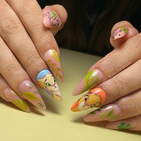 Nails Easy Simple, Lion King Nails, King Nails, Character Nails, Nails Easy, Finger Nails, Disney Nails, Nail Nail, The Lion King