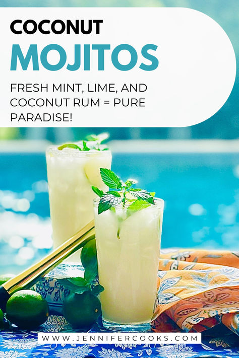 Tropical, Refreshing, Easy-to-Make! Indulge in this creamy coconut mojito recipe, a perfect blend of coconut rum, fresh mint, and lime for a refreshing tropical cocktail. Ideal for summer parties, this easy-to-make drink offers a delicious twist on the classic mojito. Your go-to summer cocktail recipe that’s bursting with tropical flavor and creamy texture! #MojitoRecipe #SummerCocktails #TropicalDrinks #CoconutMojito #EasyCocktailRecipes Coconut Mojito Recipe, Diy Juice, Classic Mojito, Coconut Mojito, Alcoholic Punch Recipes, Colorful Drinks, Mojito Recipe, Sparkling Drinks, Chef's Kitchen