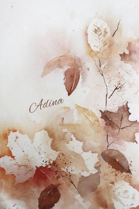 Watercolor Autumn Leaves, Cute Fall Wallpaper, Coffee Painting, Fall Watercolor, Cat Air, Watercolor Leaves, Watercolor Inspiration, Leaf Art, Fall Wallpaper