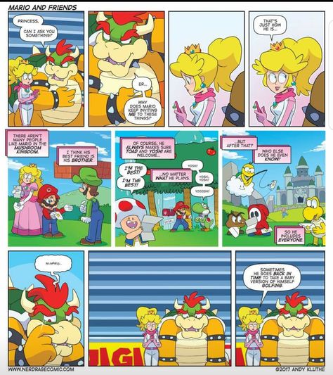 Bowser Peach on Mario Bowser Comic, Luigi X Bowser, Bowser X Luigi, Super Mario Smash, Mario And Friends, Mario Smash, Mario Comics, Mario Funny, Smash Bros Funny