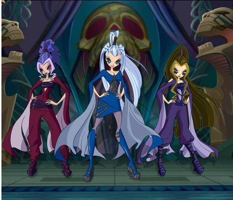 The Trix Winx Club, Iconic Trios Female, Trix Winx Club, Trio Matching, Halloween Costume Outfits, Marvel Women, Witch Aesthetic, Girly Images, Winx Club