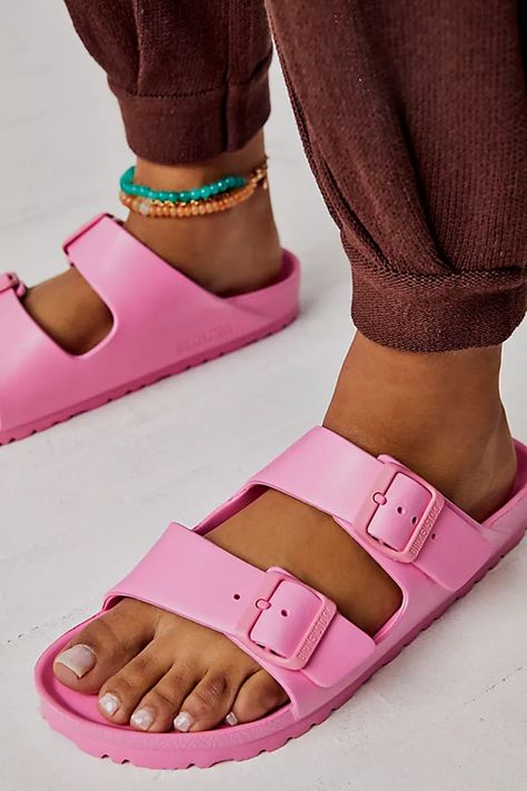 Eva Arizona Birkenstock Sandals | Free People Pink Birkenstocks Outfits, Arizona Birkenstock Outfit, Birkenstocks Outfits, Pink Birkenstocks, Arizona Birkenstock, Birkenstock Pink, Birkenstock Outfit, Arizona Eva, Doc Marten