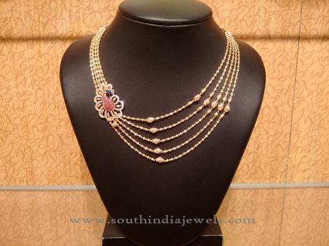 Naj Jewellery, Kanti Necklace, Multilayer Necklace, Choker Necklace Designs, Peacock Necklace, Antique Gold Jewelry Indian, Fancy Jewelry Necklace, Gold Necklace Indian, Gold Jewelry Simple Necklace