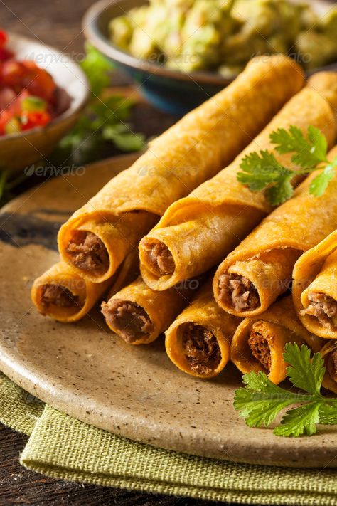 Homemade Mexican Beef Taquitos by bhofack2. Homemade Mexican Beef Taquitos with Cilantro and Salsa#Beef, #Mexican, #Homemade, #Taquitos How To Make Taquitos, Homemade Taquitos, Baked Taquitos, Taquitos Beef, Taquitos Recipe, Chicken Taquitos, Easy Oven, Homemade Tacos, Homemade Taco Seasoning