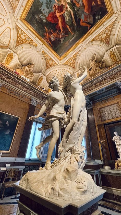 bernini’s statue of the story of Apollo and daphne Apollo Greek God Statue, Daphne Core Aesthetic, Bernini Apollo And Daphne, Apollo And Daphne, Apollo Greek, Apollo Statue, Mansion Aesthetic, Gian Lorenzo Bernini, Lorenzo Bernini