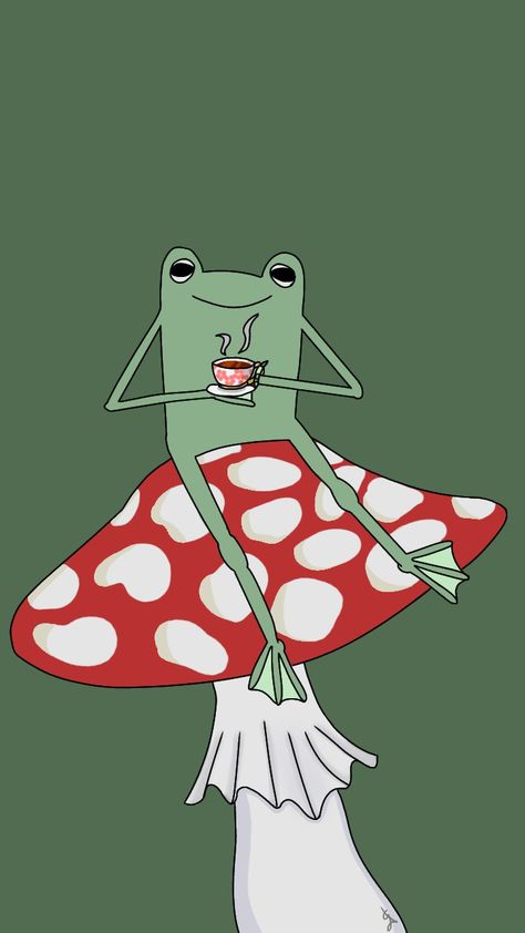 Frog Drinking Coffee, Frog Drinking Tea, Tea Wallpaper, Funny Frogs, Frogs, Drinking Tea, Coffee Drinks, Birthday Wishes, Tea