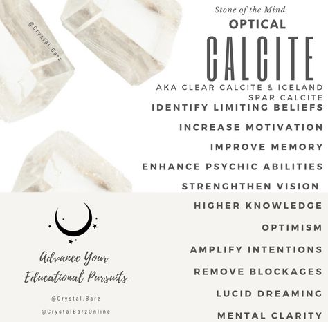 Optical Calcite Crystal Meaning, Clear Calcite Meaning, White Calcite Crystal Meaning, Zebra Calcite Meaning, Optical Calcite Meaning, Calcite Crystal Meaning, Crystal Combos, Calcite Meaning, Crystal Cards