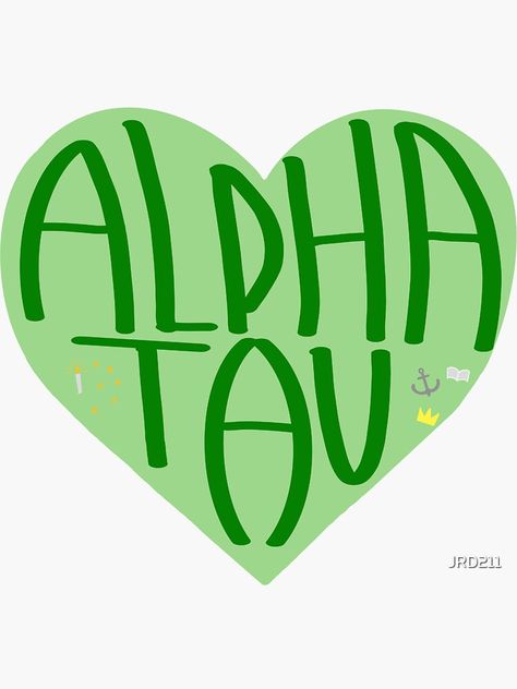 "Alpha Tau" Sticker for Sale by JRD211 Sorority Banner, Sorority Canvas, Alpha Sigma Tau, Alpha Sigma, Go Greek, Home Screen Ideas, Pfp Ideas, Vision Boards, Home Screen