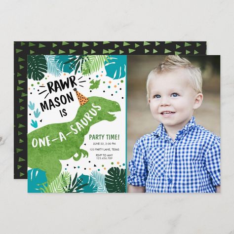 Third Birthday Invitations, Dinosaur Invitations, Dinosaur Birthday Invitations, 2nd Birthday Invitations, Dino Birthday, Boy Birthday Invitations, Fourth Birthday, Dinosaur Birthday Party, 1st Birthday Invitations