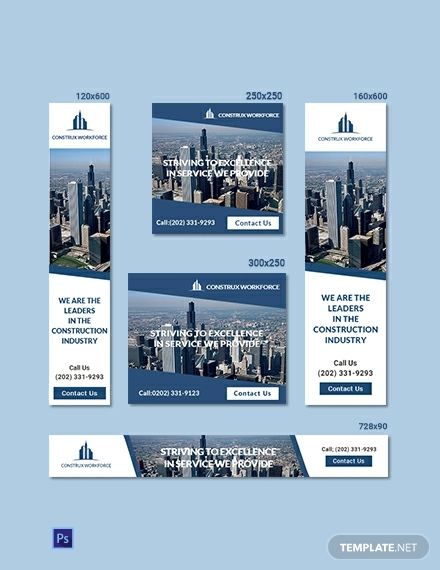 FREE Architecture Ad Banner Template - PSD | Illustrator | Template.net Architecture Banner Design, Architecture Banner, Corporate Banner, Real Estate Banner, Hotel Ads, Property Ad, Banner Design Layout, Presentation Design Layout, Ad Banner