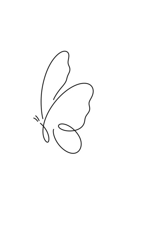 Line Easy Drawing, Cute One Line Drawings, Easy Line Sketches, Butterfly Art Sketch, Butterfly Lines Tattoo, Single Line Butterfly Drawing, Tattoo Ideas Aesthetic Simple, Line Art Design Butterfly, Cute Thing To Draw Simple Aesthetic