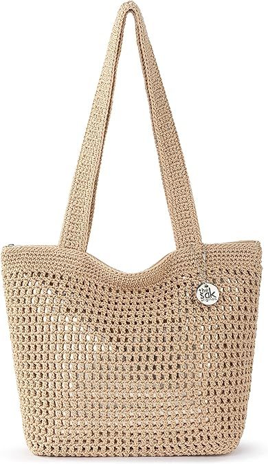 The Sak Casual Classics Tote Bag - Hand Crochet Woman's Purse For Everyday, Travel, Beach Bag - Handbag With Shoulder Straps Free Crochet Bag, Crochet Pouch, Crochet Purse Patterns, Crochet Tote, Crochet Woman, Unique Bags, Travel Beach, The Sak, Purse Patterns