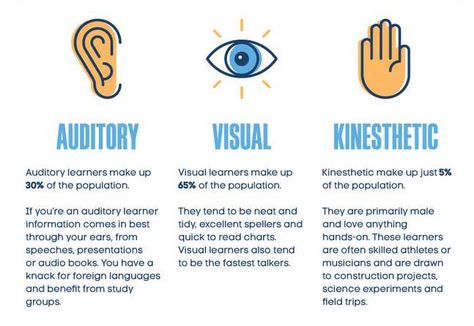 96% of teachers believe we have a preferred learning style but the evidence suggests it’s probably a myth. Am I a Visual, Auditory or Kinesthetic learner? I have done tests to determine this … Kinesthetic Learner, Auditory Learners, Kinesthetic Learning, Types Of Learners, How To Start Homeschooling, Teacher Education, Learning Strategies, Learning Style, Visual Learners