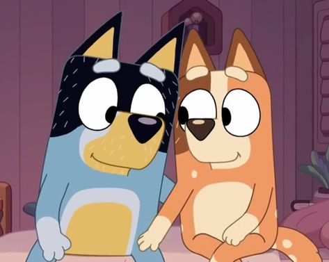 Chili And Bandit Bluey, Bandit X Chilli, Bluey Pfp Matching, Bluey Matching Pfp, Bluey Scenes, Chilli And Bandit, Bluey Icons, Bandit Bluey, Bandit And Chilli