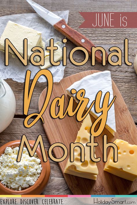 June is National Dairy Month Dairy Month Activities, June Dairy Month, Seven Days In June Book, June Themes, Monthly Holidays, Month Ideas, Dairy Industry, Library Display, Educational Crafts