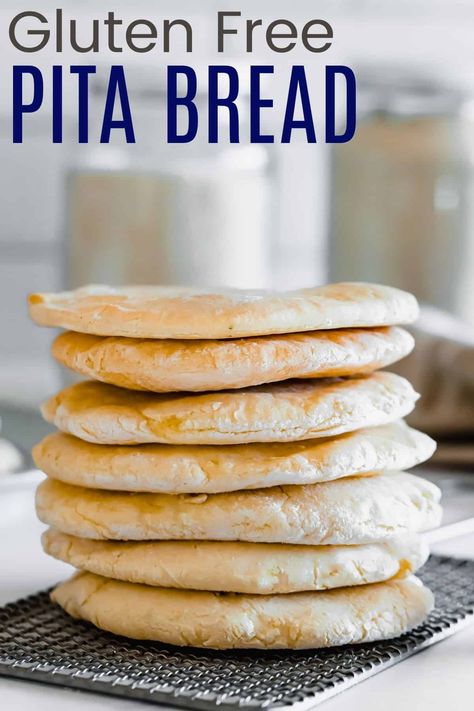 Gluten Free Pita Bread Recipe, Greek Meals, Gluten Free Pita Bread, Gluten Free Pita, Homemade Pita, Homemade Pita Bread, Pita Bread Recipe, Pita Recipes, Pain Pita