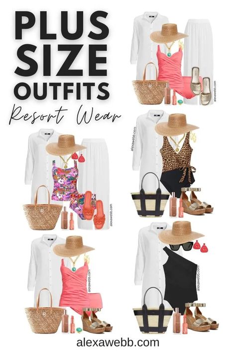 Plus Size Resort Wear - Part 3 - Alexa Webb Plus Size Resort Wear, Alexa Webb, Oversized White Shirt, Fall Stuff, Girls Fall, Resort Outfit, Clothes Women, Girl Falling, St Lucia