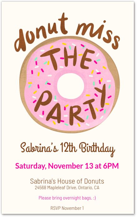 Donut Birthday Invitations Free, Doughnut Birthday Invitations, Two Year Old Donut Birthday Party, Donut Birthday Invitations, 1st Birthday Doughnut Theme, Three Year Old Donut Party, Donut Themed Birthday Party Games, Donut Birthday Ideas, Donut Themed Birthday Party Food