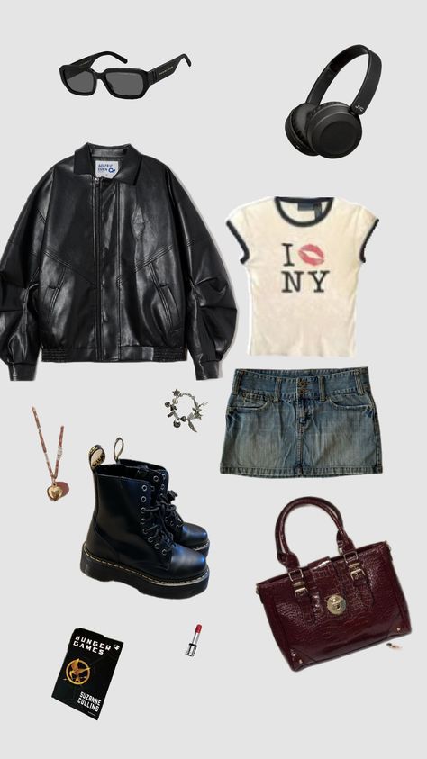 downtown girl outfit inspo 2022 Downtown Girl Outfits, Downtown Asthetics Outfit, Down Town Clothes, Down Town Girl Outfits Ideas, Autumn Outfits Downtown Girl, Downtown Girl Skirt Outfits, Final Girl Outfit, Coquette Downtown Girl Outfits, Grunge Downtown Outfits