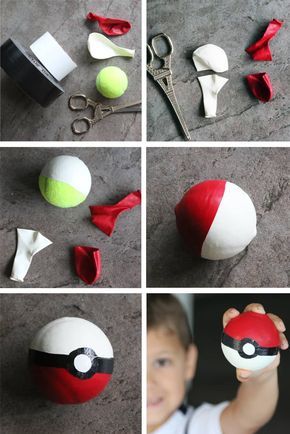 Easy Pokemon Crafts, Diy Pokemon Birthday, Pokemon Party Decorations, Diy Pokemon, Pokemon Themed Party, Pokémon Birthday, Pokémon Party, Pokemon Diy, Anniversaire Diy