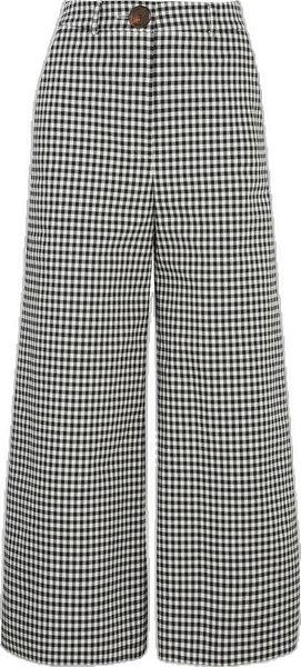 A.W.A.K.E. Jellychess gingham woven wide-leg pants (1.620 BRL) via Polyvore featuring pants, tailored trousers, gingham trousers, black and white checked pants, gingham pants e black and white checkered pants Gingham Trousers, Checked Pants, Check Trousers, Gingham Pants, Checkered Pants, Checked Trousers, Clothes Line, Tailored Trousers, Trousers Women