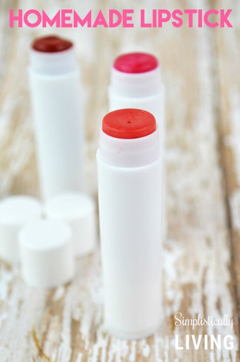 homemade lipstick Homemade Face Lotion, Lipstick Diy, Homemade Lipstick, How To Make Lipstick, Homemade Makeup, Diy Lipstick, Lip Balm Recipes, Homemade Cosmetics, Diy Kosmetik