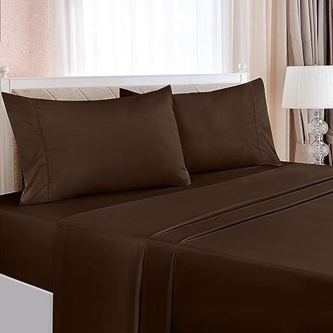 BED SHEET SET - Queen size 4-piece bed sheets set comprising of 1 flat sheet measuring 90 by 102 inches with a 2 inches self-hem, 1 fitted sheet measuring 60 by 80 inches with a 15 inches box and 2 pillowcases measuring 20 by 30 inches each with a 4 inches hem Bedding King, Bedding Queen, Queen Bed Sheets, King Bed Sheets, Queen Size Sheets, Luxury Bed Sheets, Toddler Bed Set, Egyptian Cotton Sheets, Queen Sheets