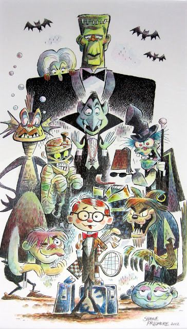 Mad Monster Party Classic Monsters Art, Halloween Monsters Illustration, Drawtober 2024, Mad Monster Party, Gris Grimly, Monster Mash Party, Music And Art, Monster Illustration, Famous Monsters