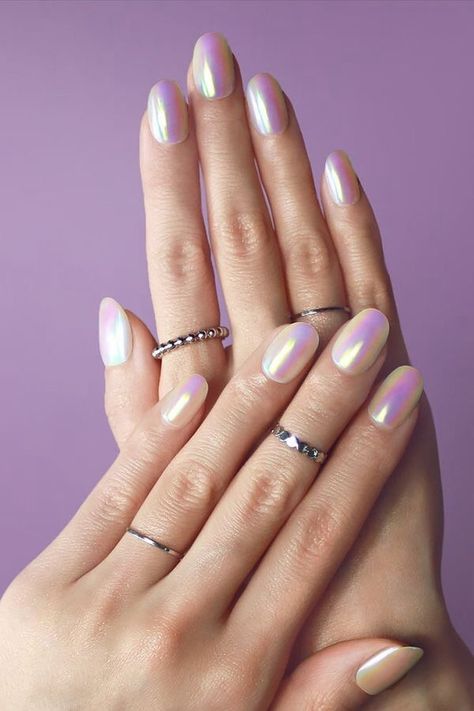 Discovered by Lucian. Find images and videos about fashion, pretty and white on We Heart It - the app to get lost in what you love. Jelly Stickers, Nail Colors Winter, Iridescent Pearl, Winter Nail Art, Winter Nail Designs, Nail Polish Designs, Nail Shapes, Gorgeous Nails, Nail Wraps